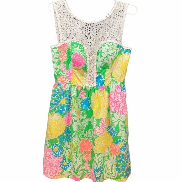 Lilly Pulitzer Reagan dress in hibiscus stroll 4 - Picture 1 of 6